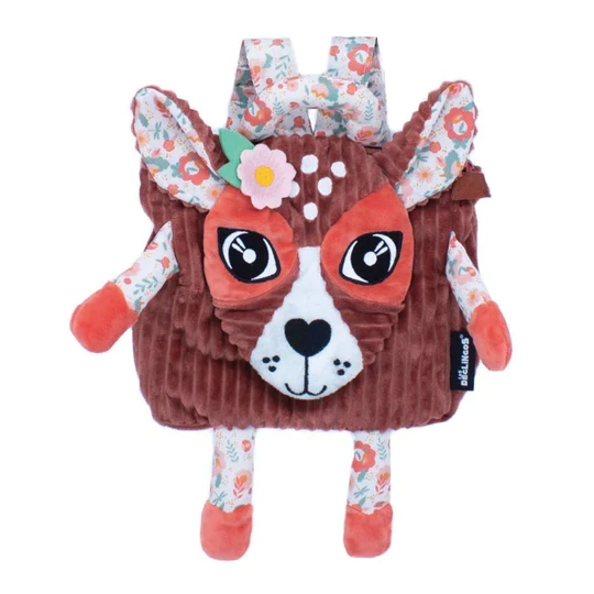 Sac à dos velours côtelé Mélimélos La Biche – Crêche et Maternelle