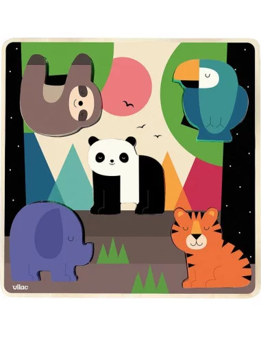 Puzzle d’encastrement sonore en bois