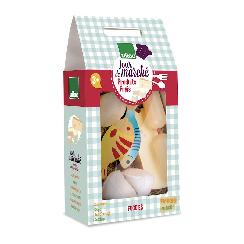 Jour de marché – Produits frais en bois