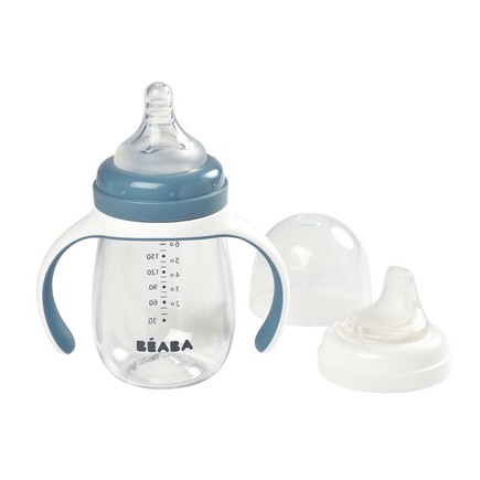 Biberon d’apprentissage 2 en 1 210 ml Bleu