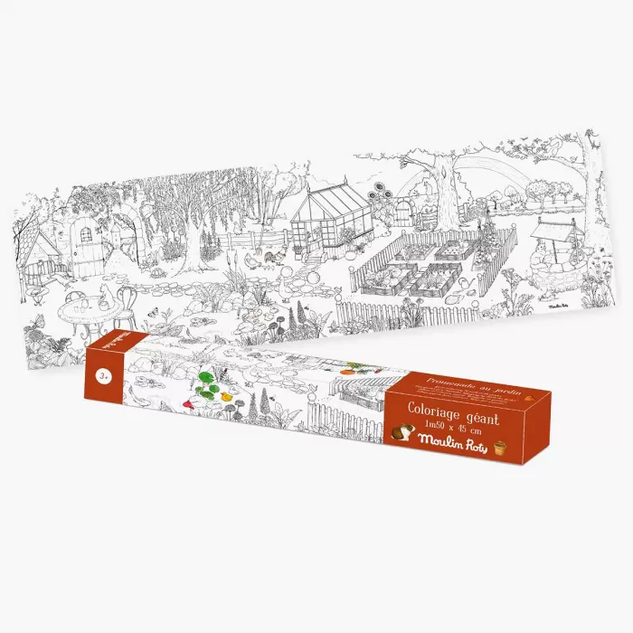 Coloriage géant Le jardinier Le Jardin du Moulin