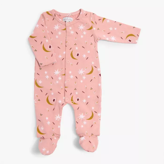 Pyjama jersey rose étoiles – Après la pluie