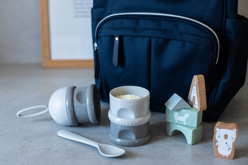 Boîte doseuse de lait empilable – Grey