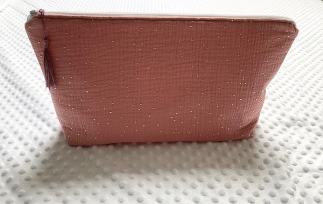 Maxi pochette Rose poudré – Fait main