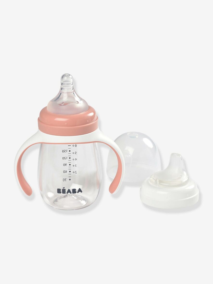 Biberon d’apprentissage 2 en 1 210 ml Rose