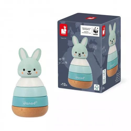 Lapin empilable en bois