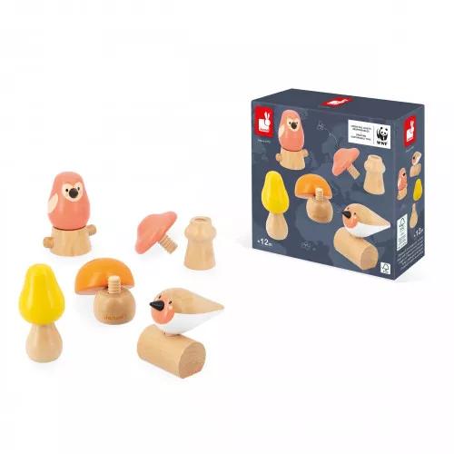 Oiseaux et champignons à visser