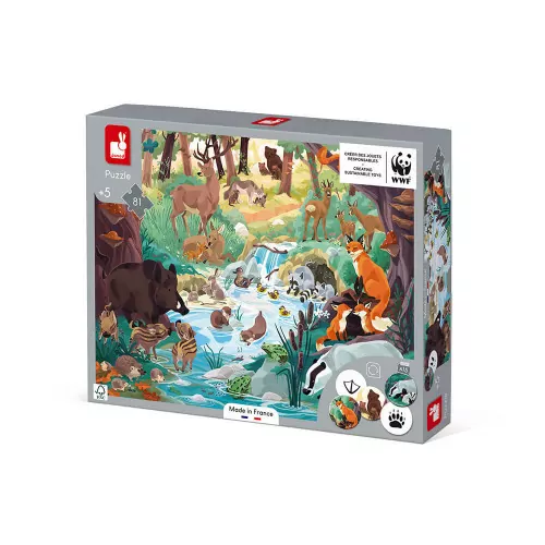 Puzzle Les empreintes des animaux – 81 pièces