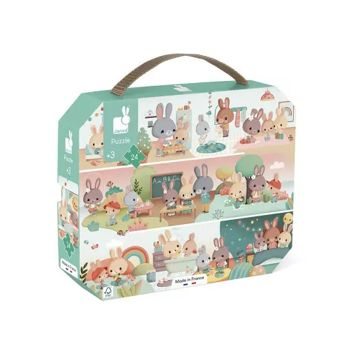 Puzzle Une journée chez les lapins – 24 PCS