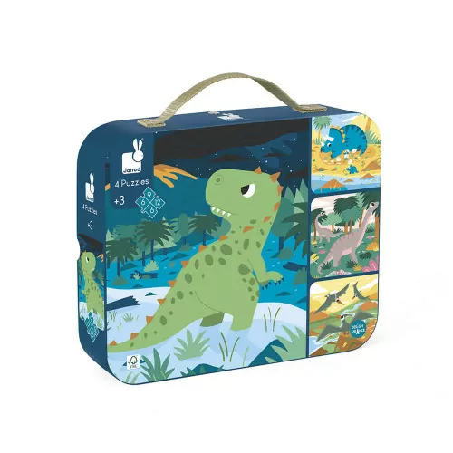 4 puzzles évolutifs Dinosaures