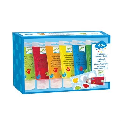 6 tubes de peinture à doigts
