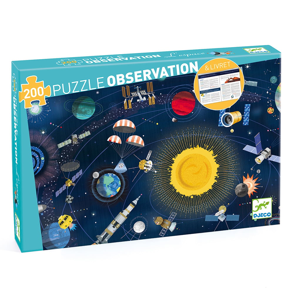 Puzzle d’observation L’espace et livret – 200 pcs