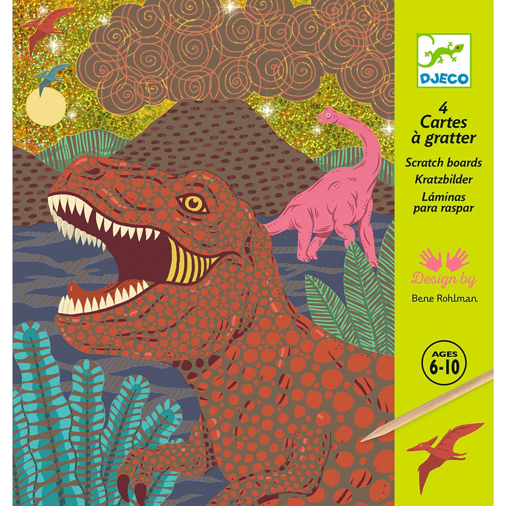 Cartes à gratter – Le règne des dinosaures