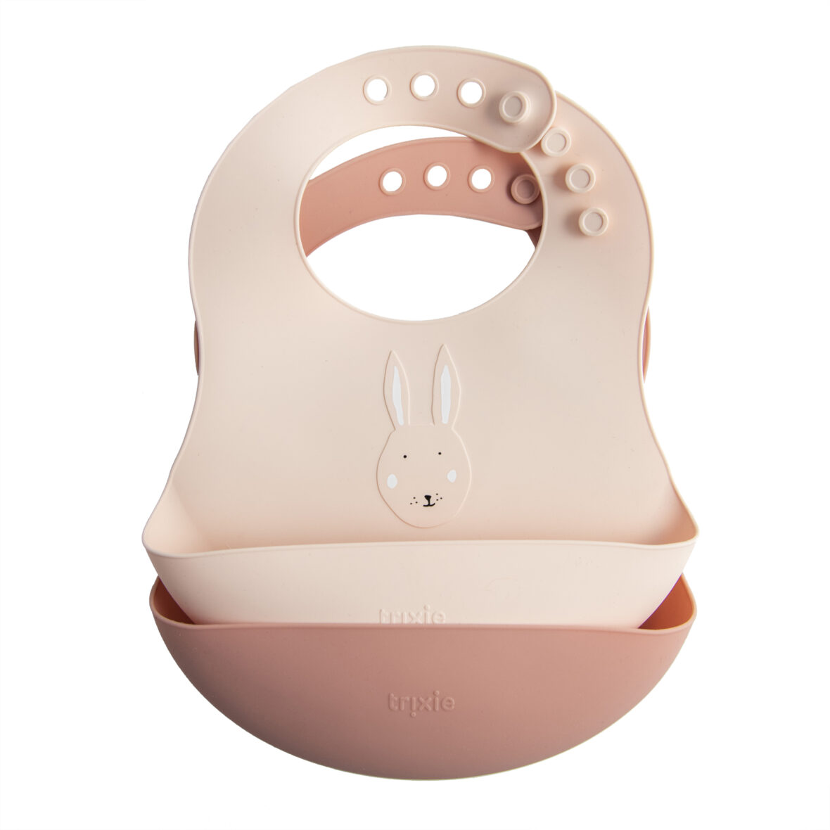 Lot de 2 bavoirs en silicone – Mme Lapin
