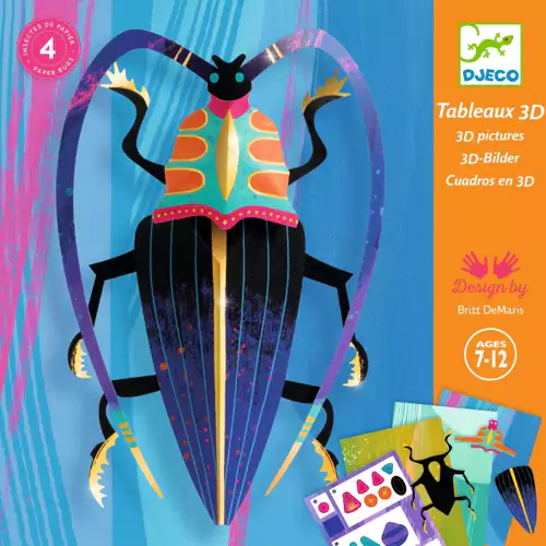 Tableaux 3D à créer – Paper Bugs