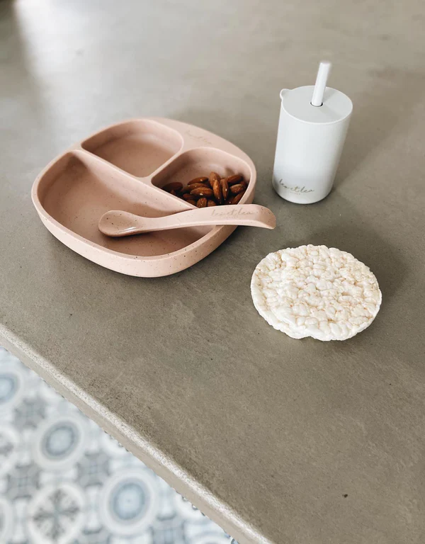 Assiette en silicone Rose