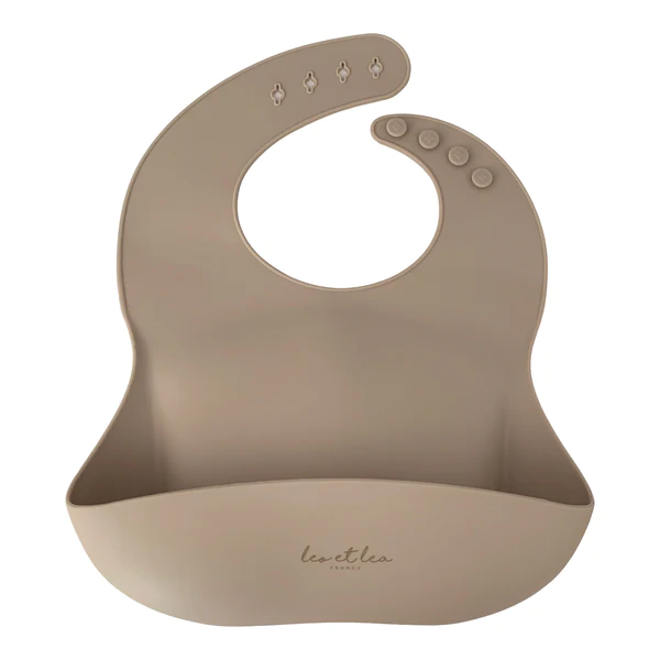Bavoir silicone beige
