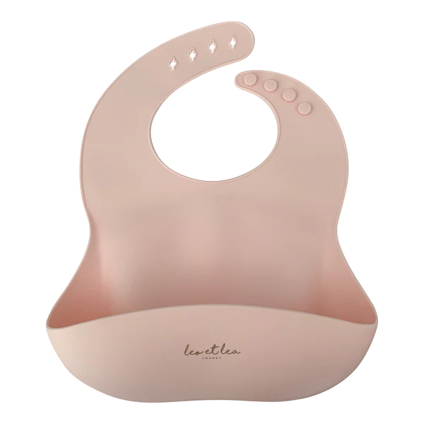 Bavoir silicone Rose