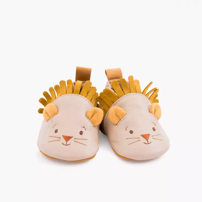 Chaussons en cuir Lion – Sous mon baobab