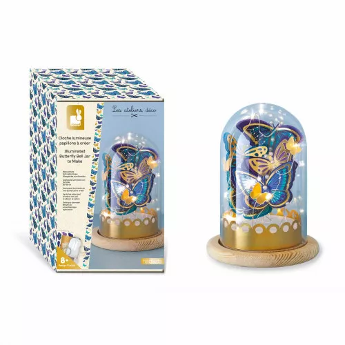 Cloche lumineuse papillons à créer