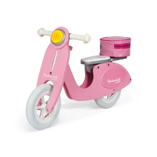 Draisienne scooter rose en bois
