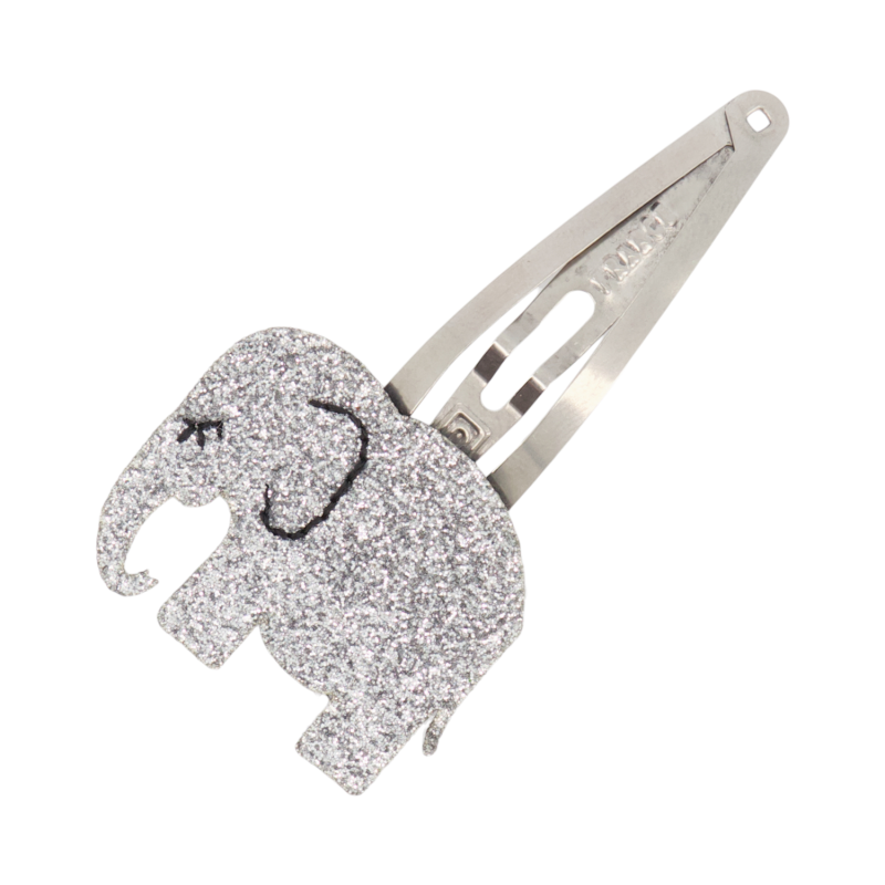 Barrette – Eléphant argenté