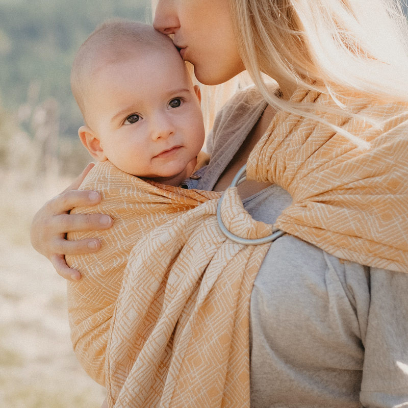 Sling Nomade Ocre, coton Bio
