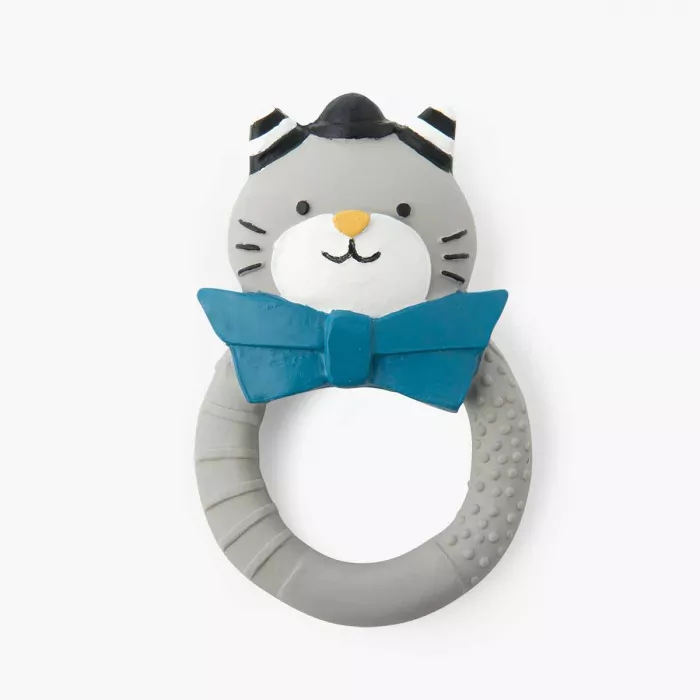 Anneau de dentition en caoutchouc naturel – Chat gris