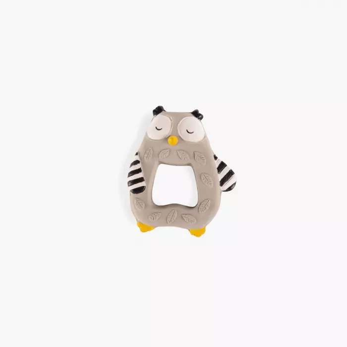 Anneau de dentition en caoutchouc naturel – Hibou