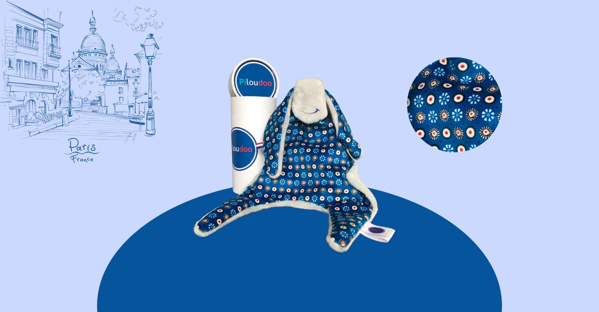 PILOUDOO Le doudou bleu