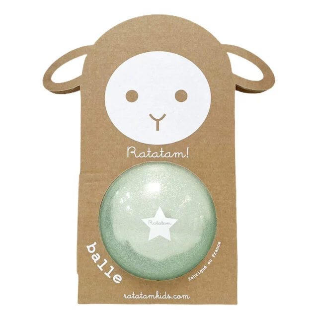 Petit ballon bleu pailleté 10 cm