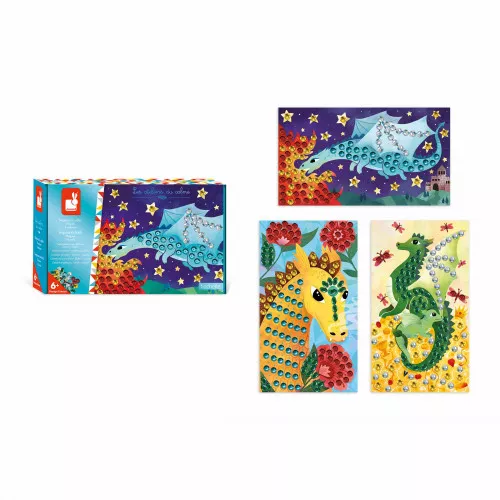 Tableaux de séquins à coller – Dragons