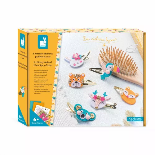Coffret 6 barrettes animaux à créer