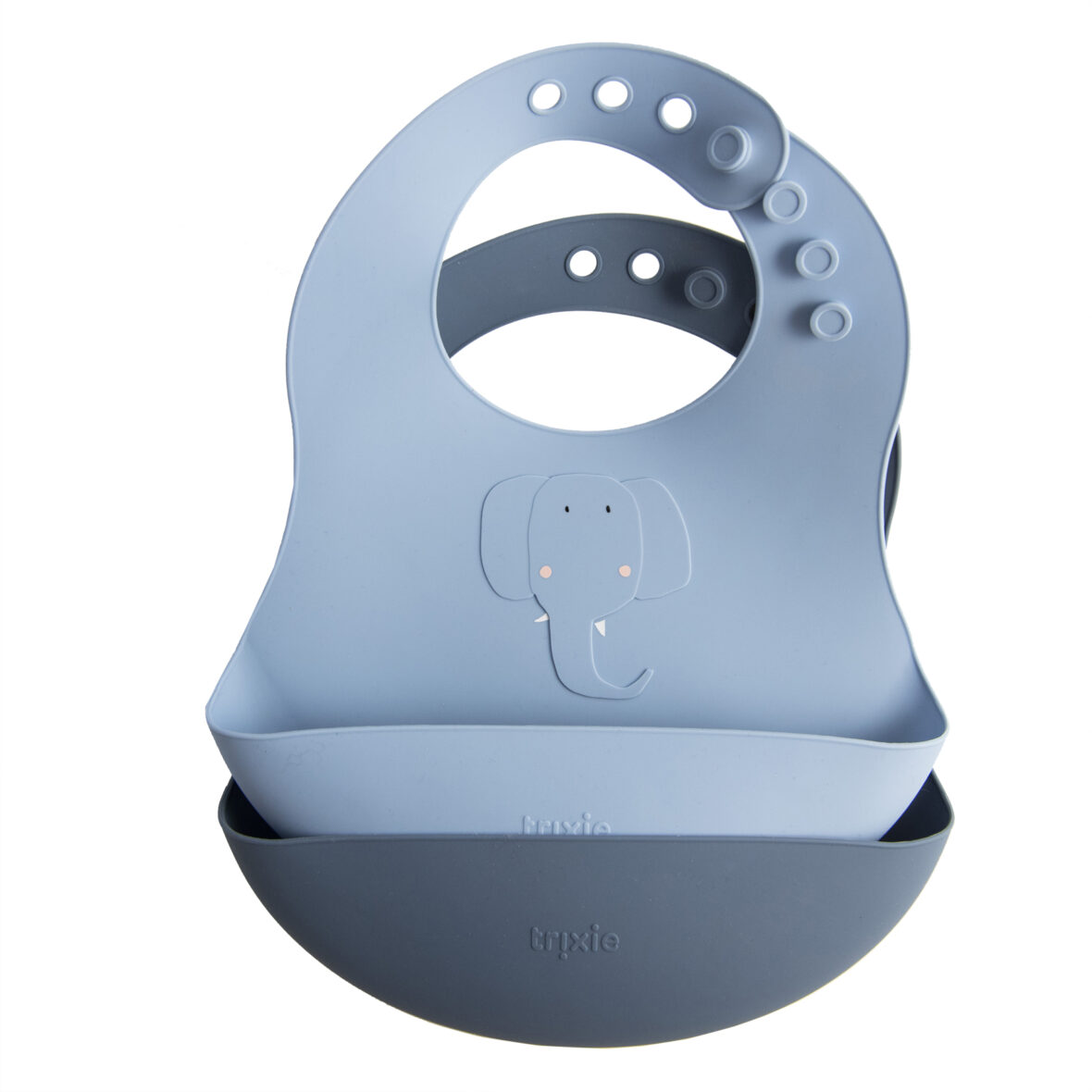 Lot de 2 bavoirs en silicone – Mr Eléphant