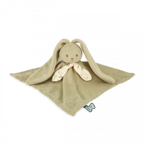 Doudou lapin vert