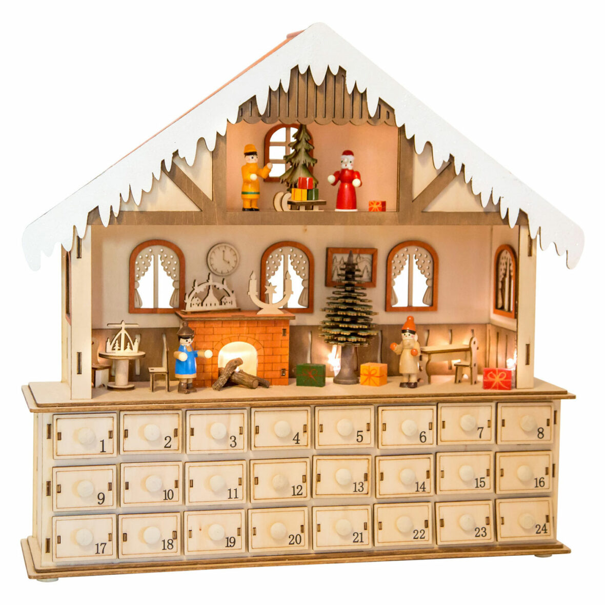 Calendrier de l’avent en bois – La fête au salon