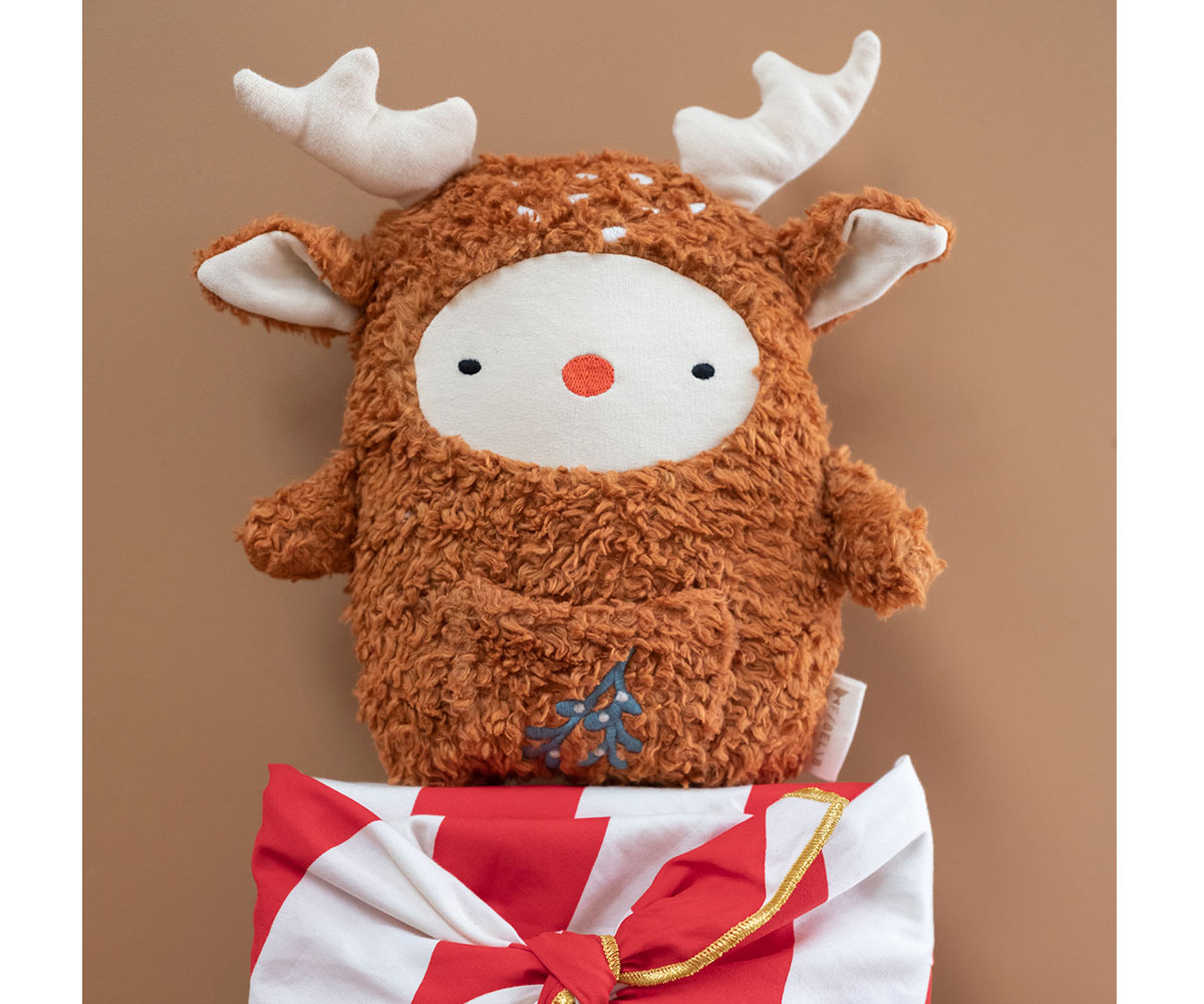 Peluche cerf de Noël
