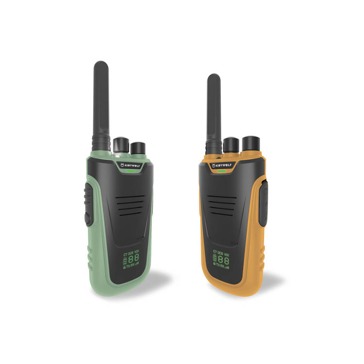 Kidytalk – Talkie Walkie rechargeables Vert et Jaune