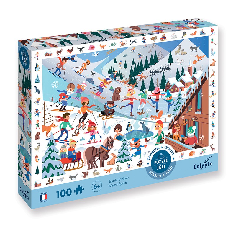 Puzzle Cherche et Trouve Sports d’Hiver – 100 PCS