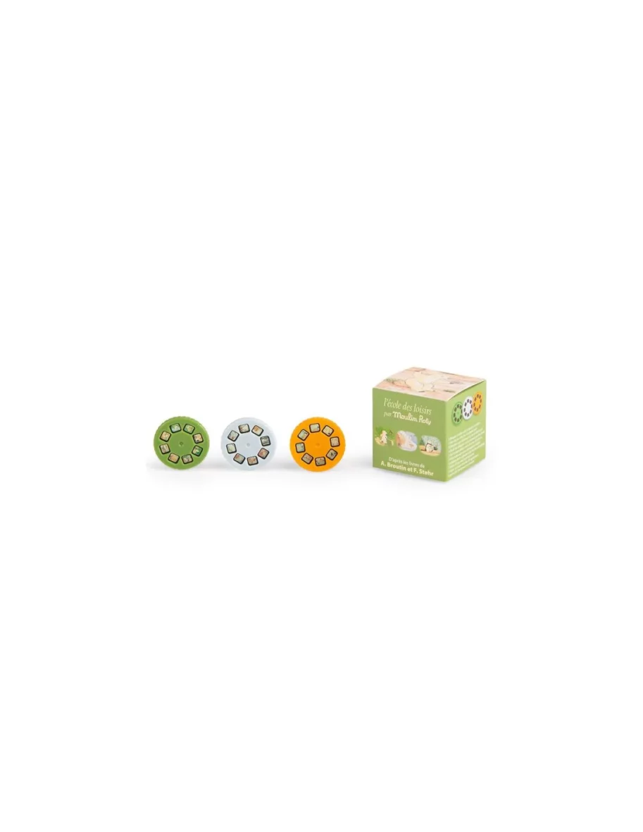 Boîte de 3 disques pour lampe à histoire – Calinours