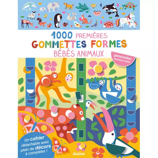 1000 premières gommettes formes – Bébés animaux