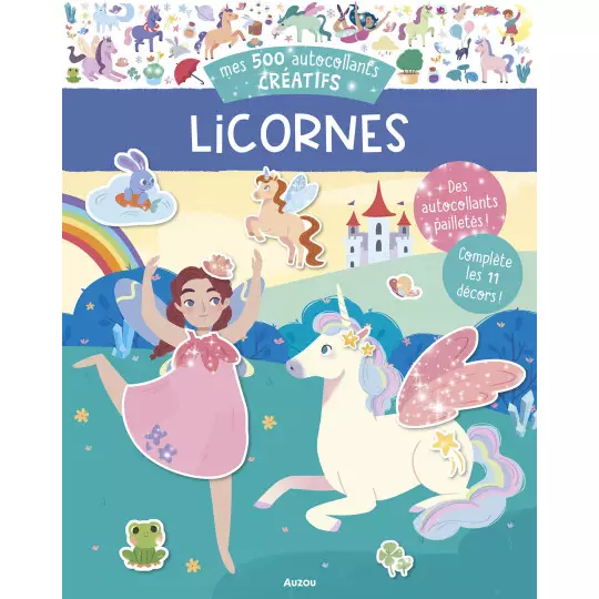 Mes 500 autocollants créatifs Licornes