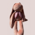 Peluche Pantin Lapin Terracotta - 80 cm