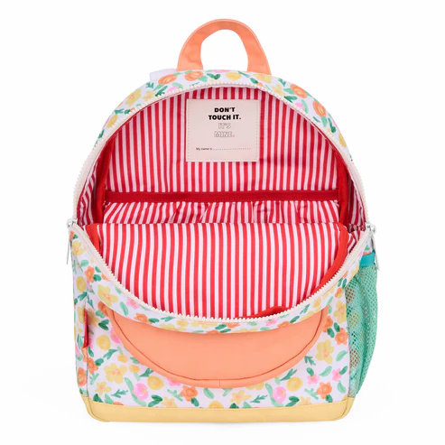 cartable-eco-responsable-enfants-orange-fleurs-format-rond-hello-hossy