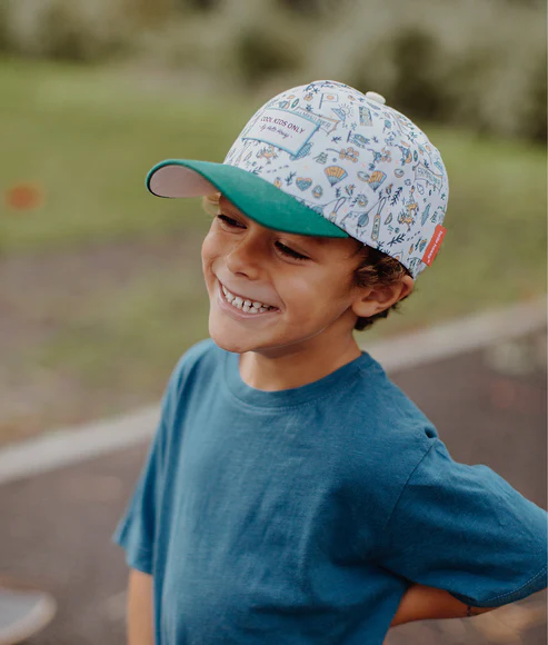 casquette-coloree-enfants-bebes-imprime-vert-hello-hossy