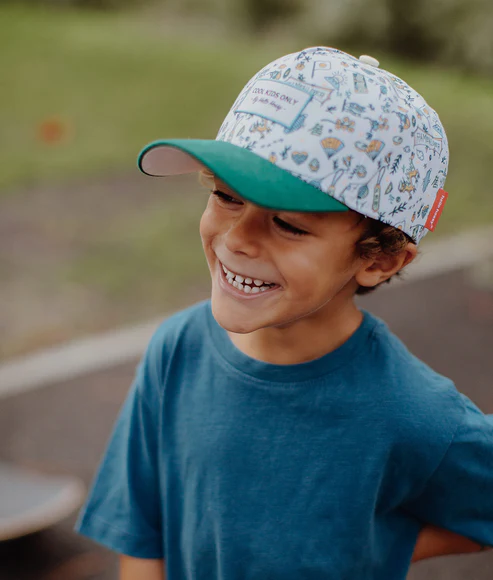 casquette-enfants-bebes-cool-kids-only-imprime-vert-hello-hossy