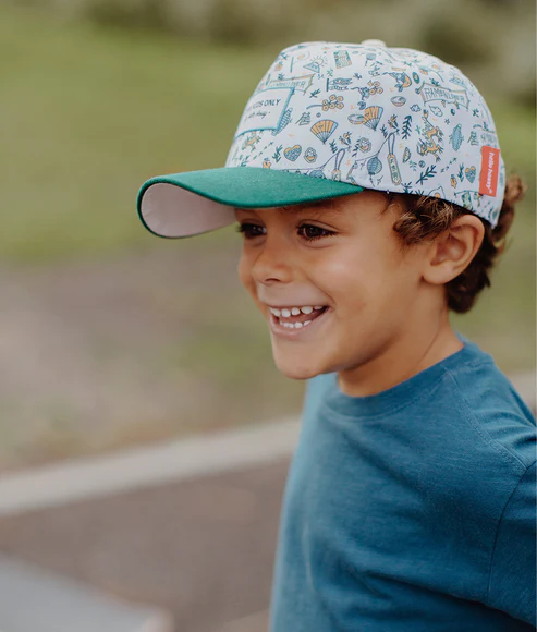 casquette-enfants-bebes-unisexe-imprime-vert-hello-hossy