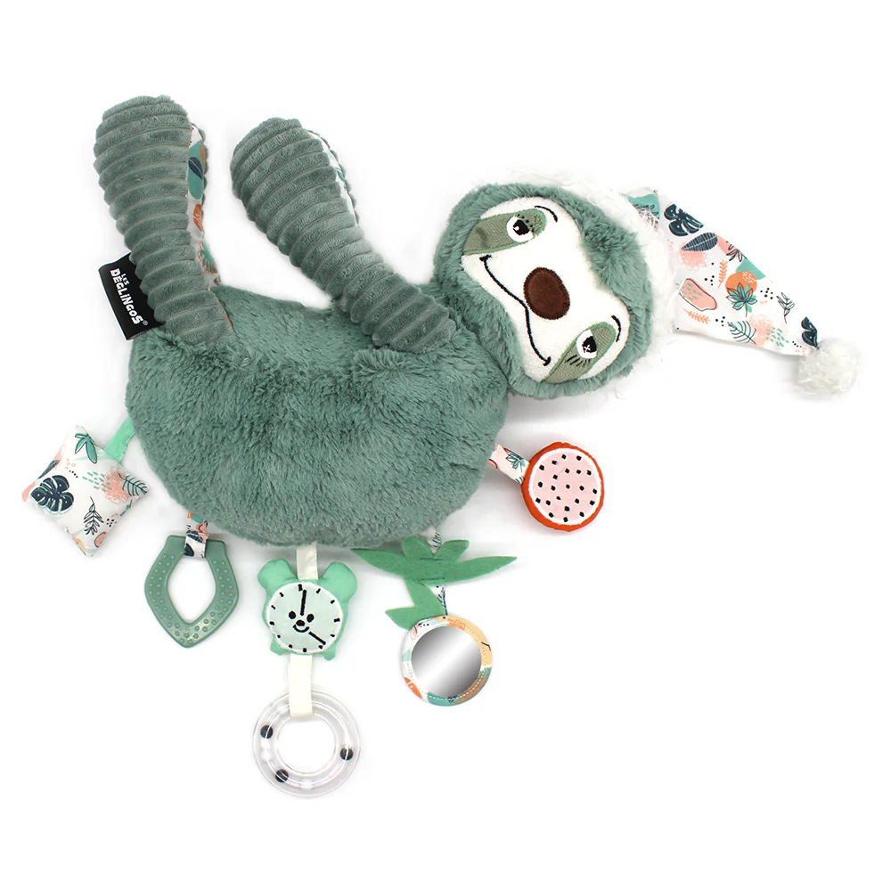 Peluche d’activités nomade Chillos le paresseux