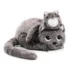 Peluche Miaou le chat maman et son bébé gris - Les Ptipotos