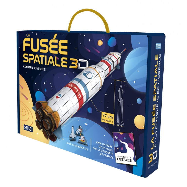 Maquette 3D – La fusée spatiale + livre de 32 pages